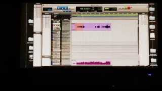 Tony Tedesco tracking vocals at Brooksound
