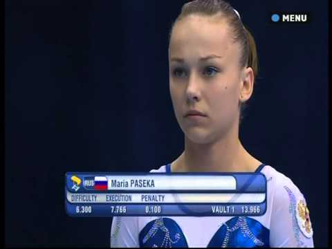 Maria Paseka - 2013 European Championships - Both Vaults (EF)