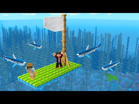 PERDIDO EM ALTO MAR NO MINECRAFT (RaftCraft)