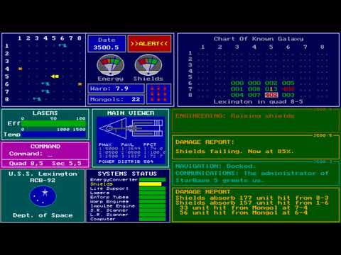 The Poor Man's Enterprise - AlphaPlays: EGA Trek (DOS)