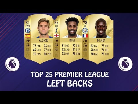 FIFA 18 | TOP 25 BEST PREMIER LEAGUE LEFT BACKS | LB/LWB | w/ Rose, Marcos Alonso & Mendy