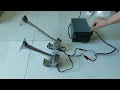 Elektromagnetická duálna fanfára 12V - chrómová 210/275mm - Video Youtube