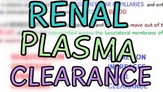 Renal Plasma Clearance - Rate of Excretion - Glomerular Filtration Rate (GFR)