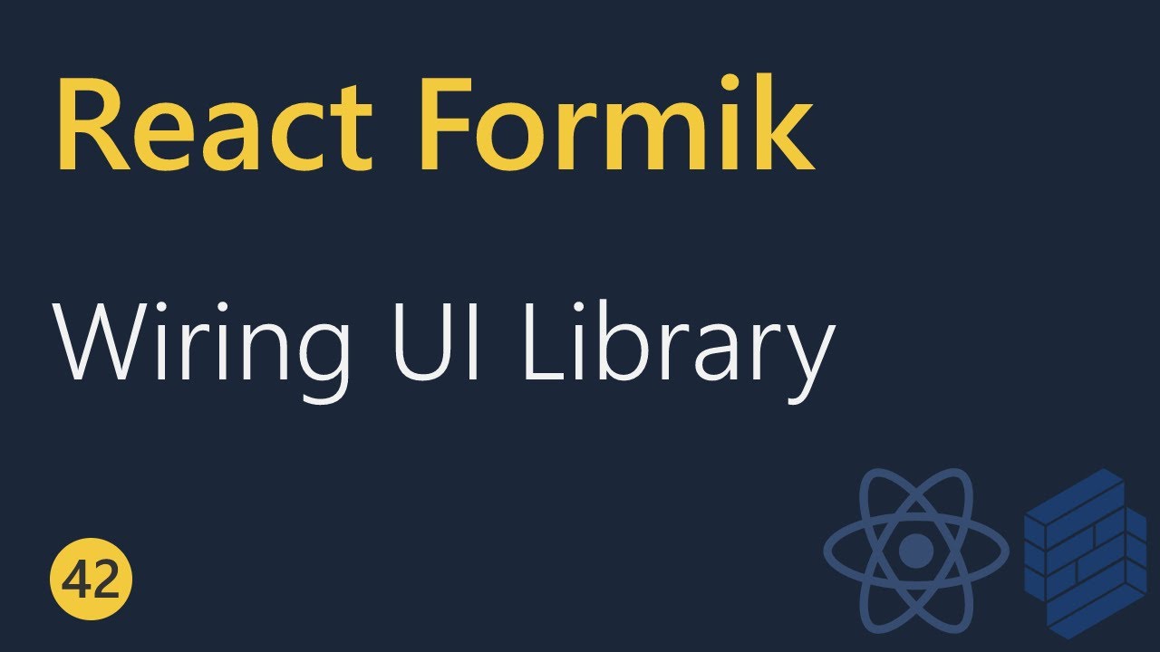 React Formik Tutorial - 42 - Wiring up a UI Library