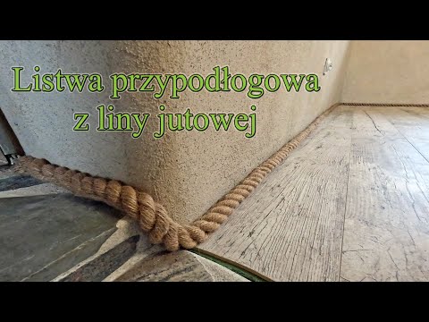 Listwa przypodłogowa z liny jutowej - elastyczna, naturalna, ekologiczna- Strawbale Vlog 139