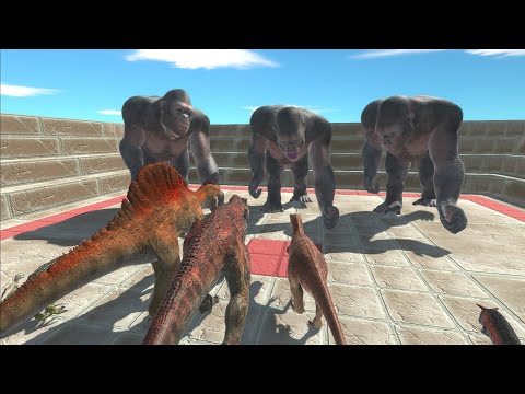 3 REMASTERED GORO THE GIANT vs ALL FACTIONS +With HP bar | Animal Revolt Battle Simulator New Update