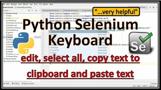 Selenium Python Keyboard Input -Selenium Python Keyboard Actions-Selenium Python Input Text-Selenium