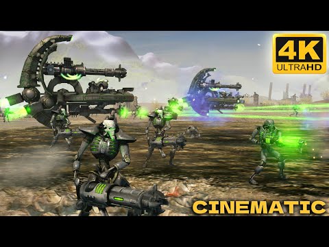 WARHAMMER 40K CINEMATIC BATTLE - Necrons vs Death Korps of Krieg (4K UltraHD)