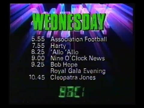BBC1 Continuity, Weatherman & Closedown - 1983