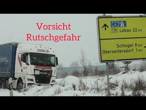 Vorsicht Rutschgefahr B 178 -  21.01.2023