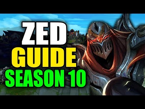SEASON 10 ZED GAMEPLAY GUIDE - (Best Zed Build, Runes, Playstyle) - League of Legends