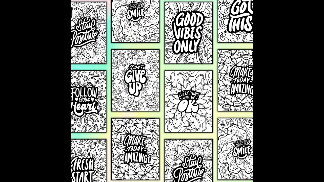 Positive Affirmation Coloring Pages