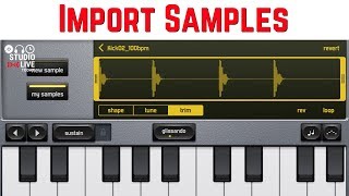 How to import samples in GarageBand iOS (iPhone/iPad)
