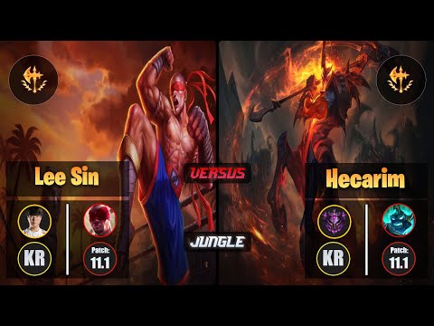 Haru LEE SIN (Jungle) [Conqueror] VS HECARIM - Master KR Patch 11.1