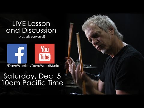 Dave Weckl LIVE Lesson/Q&A Dec. 5, 2020