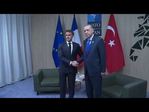 French President Macron meets Turkish president Erdogan on first day of NATO summit | AFP