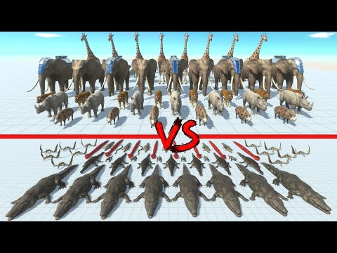 Reptiles vs Mammals In a team battle - Animal Revolt Battle Simulator