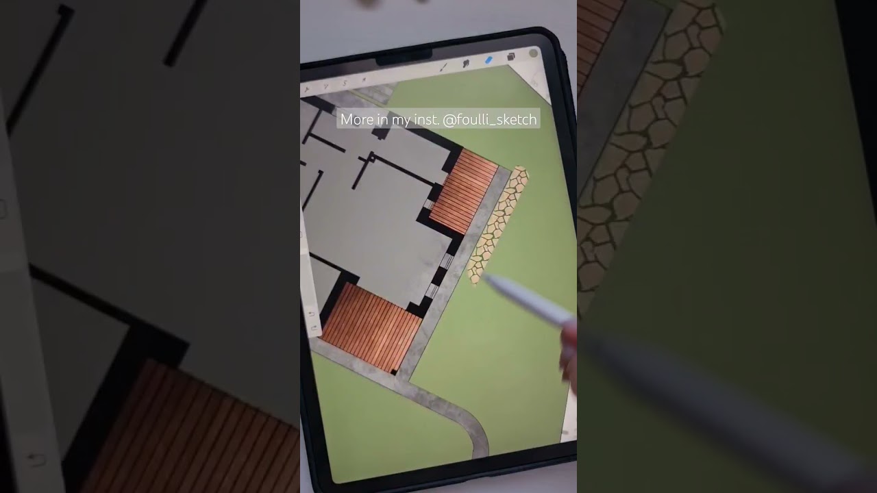 #landscape #drawing #procreate #design #garden #backyard #sketch #exterior #siteplan #howtodraw