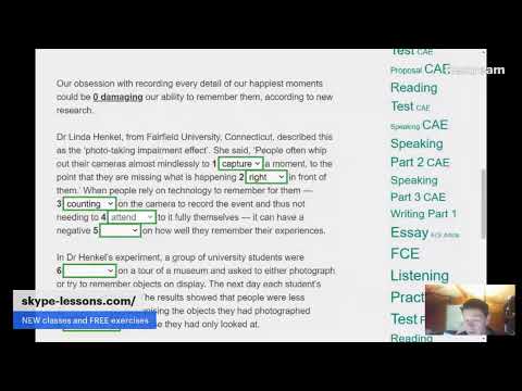 CAE Use of English (part 1)