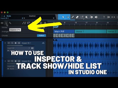 How to Use the Inspector and Track Show/Hide in #StudioOne