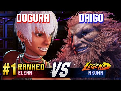 SF6 ▰ DOGURA (#1 Ranked Elena) vs DAIGO (Akuma) ▰ High Level Gameplay