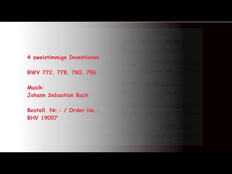19007, 4 zweistimmige Inventionen für Holzbläser von Johann Sebastian Bach