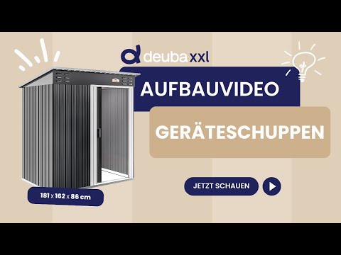 Aufbauvideo - GARDEBRUK® Geräteschuppen aus Metall 185x165x90cm