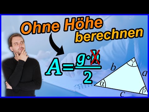 😎 Flächeninhalt eines Dreieck ohne Höhe berechnen  |  Alternative Formel