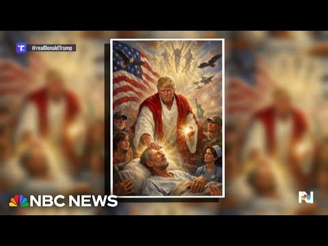 Trump facing backlash for posting AI-generated image depicting him as Jesus Christ