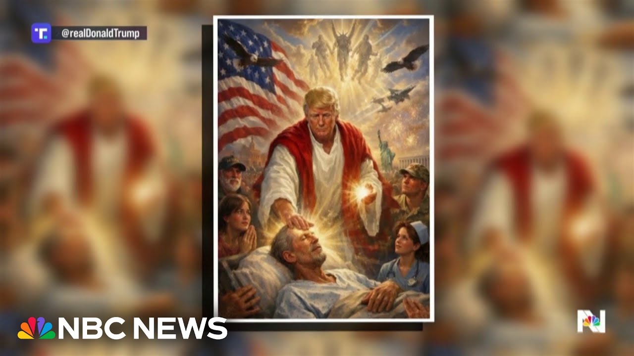 Trump facing backlash for posting AI-generated image depicting him as Jesus Christ