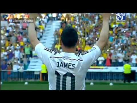 Presentación de James Rodríguez como nuevo jugador del Real Madrid