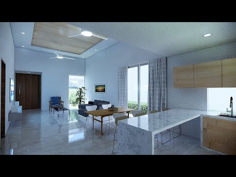 CASA MINIMALISTA DE UN PISO CON 3 DORMITORIOS