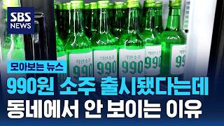 990원 착한 소주 등장..동네서 안 보이는 이유 있었다 / SBS / 모아보는 뉴스