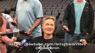 Entire KERR interview: blames iPhone X for deleted Harden tweet, Bell status, Iguodala/D.West out
