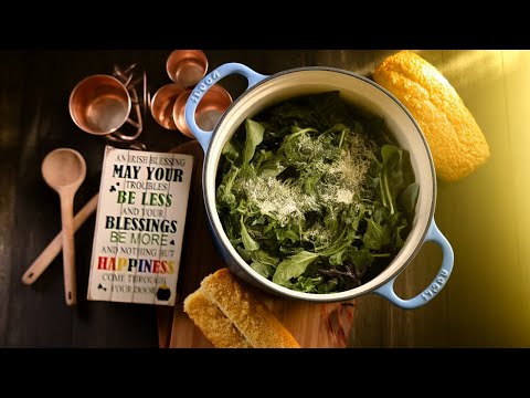 DELICIOUS Southern Style MIXED GREENS Paired with CORNBREAD!