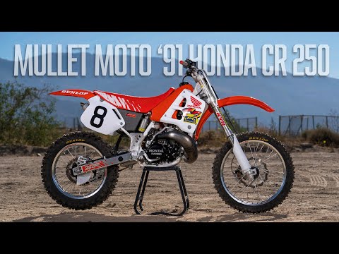 Whiskey Throttle Spotlight Mullet Moto 1991 Honda CR250 Jean-Michel Bayle Build