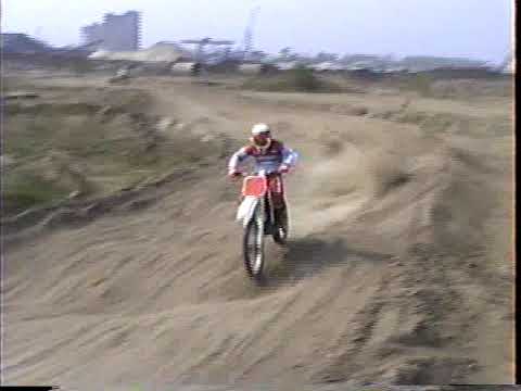 MOTOCROSS CLUB UTRECHT UNITED STATES AIR FORCE SERVICE MEMBER PRACTICING AT TRACK IN THE NETHERLANDS