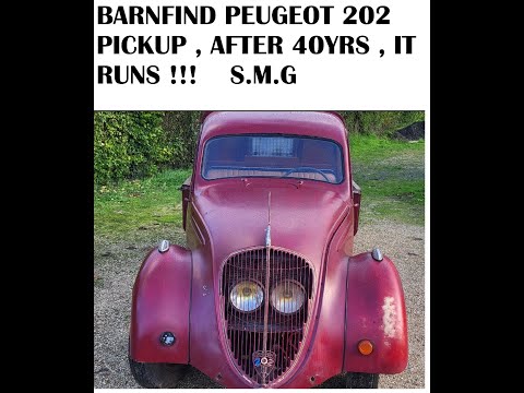 Peugeot 202 Pickup Barnfind Revival , Freed off and running after 40 years!