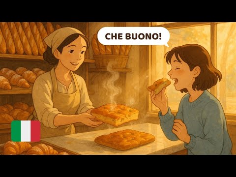 10 Minutes | Beginner Italian Dialogues: Bakery, Rent Apartment & more | A1 Listening Practice