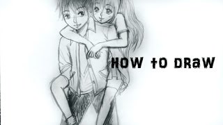 How to Draw Piggyback Ride (request) Slow