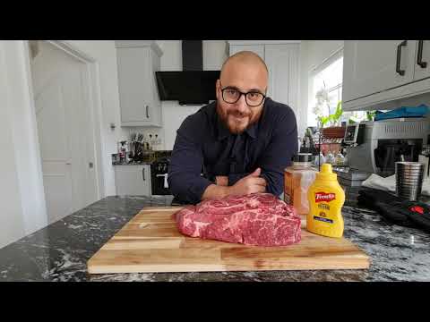 KAMADO TURK BBQ DOES CHUCK ROAST ON THE BIG JOE - LOW...