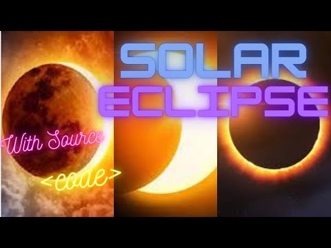 Solar Eclipse Effect Using Html Css Html Css Practice Htmlcss Cssanimation