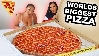 WE ATE THE WORLD'S BIGGEST PIZZA!! 🍕🍕(EPIC GIANT FOOD CHALLENGE)