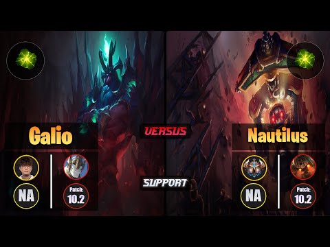 CoreJJ GALIO (Support) [Aftershock] VS NAUTILUS - Challenger NA Patch 10.2