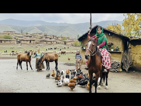 Our Hardest Day in the Village | Making Butter by Hand & Grandma’s Bread Fills the Air