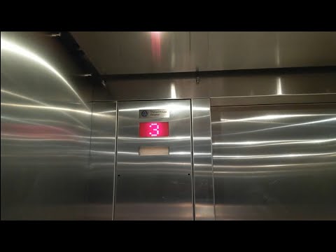 Fast ThyssenKrupp Synergy MRL Traction Elevator - School of Business, Farmingdale State College, NY