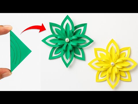 Easy Paper Flower Making | How to Make Simple Paper Flowers Step by Step 🌸