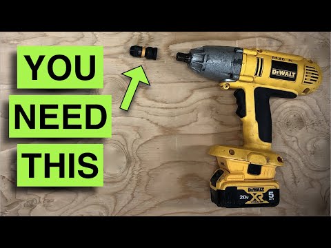DON'T BURN OUT YOUR SMALL DRILL! Use the Dewalt 1/2'' to 1/4'' Impact Adapter