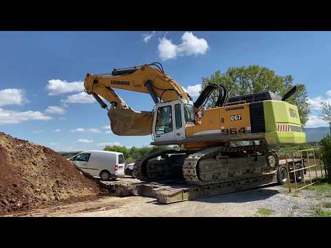 Loading And Transporting The Liebherr 964 Excavator - Fasoulas Heavy Transports