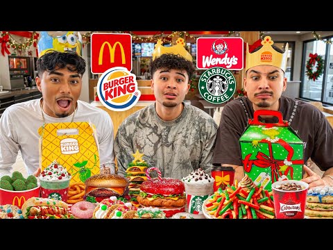 TRYING EVERY HOLIDAY ITEM FROM FAST FOOD RESTAURANTS!!! (Terrible Idea) 